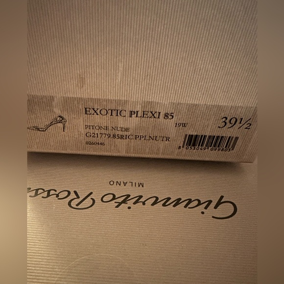 Gianvito Rossi Python Plexi Stilettos 39.5 - Picture 4 of 9